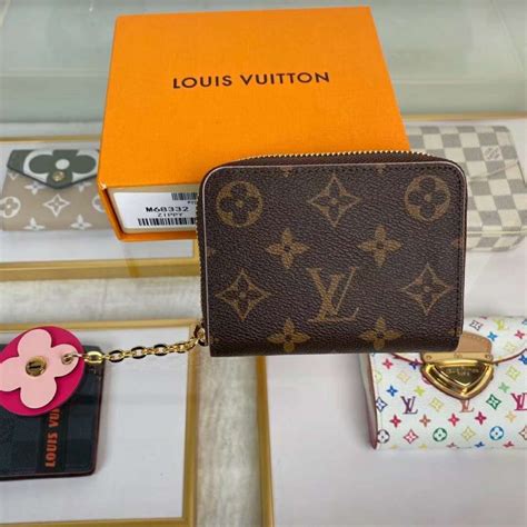 louis vuitton brown leather coin purse small